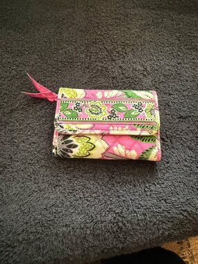 Vera Bradley small tri-fold wallet in the retired "Priscilla Pink"